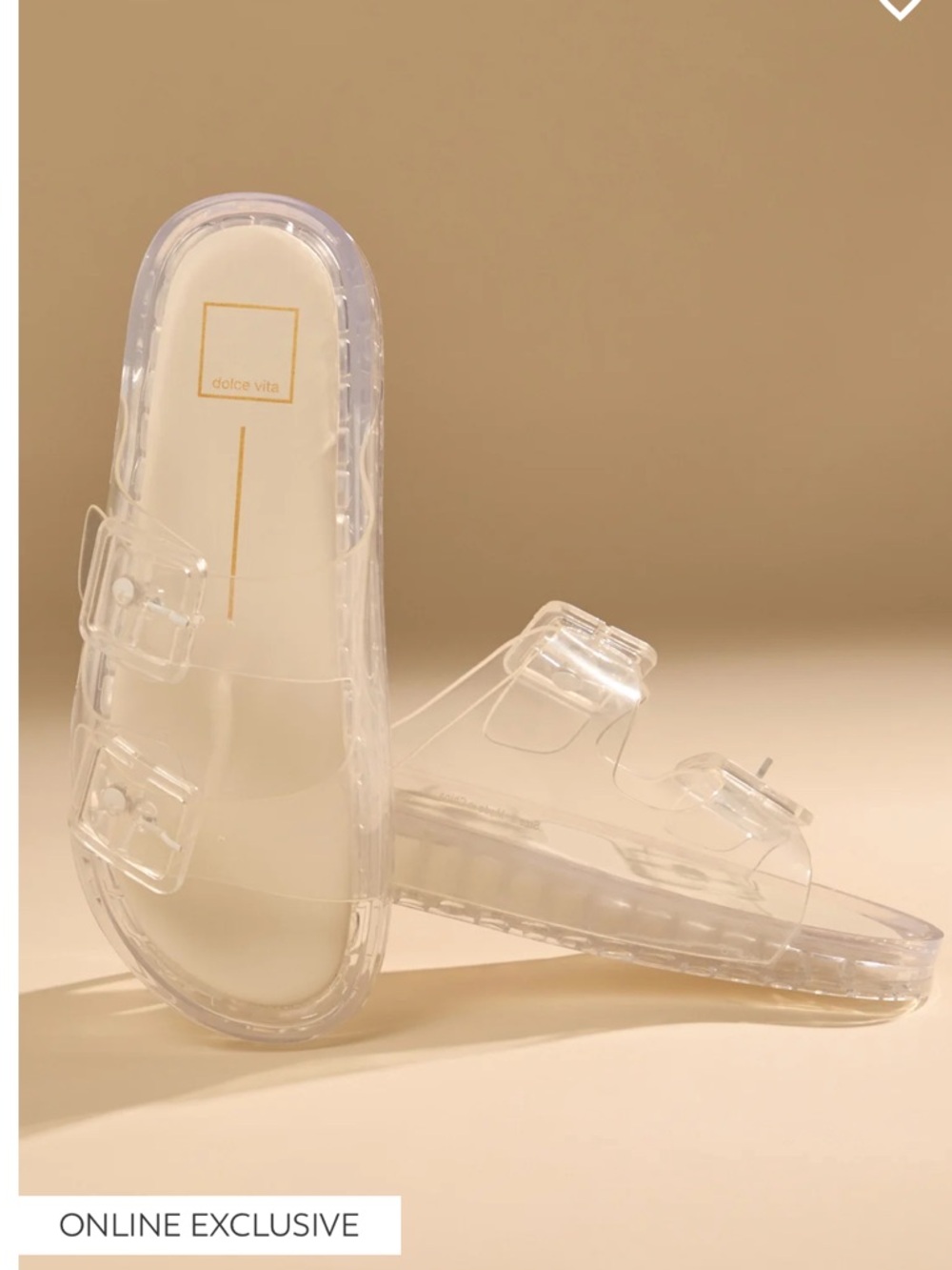 Dolce Vita Clear Jelly Slide Sandals — White Insole - Picture 2 of 5